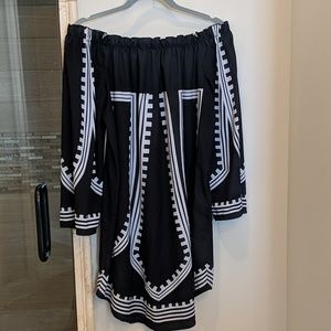 Off the shoulder summer dress black